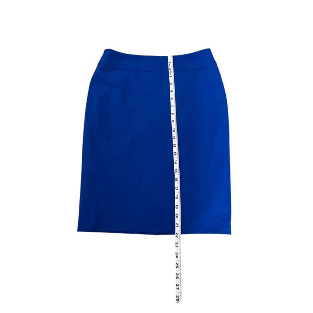 NWOT NINE WEST Cobalt Blue High Waist Stretch Pencil Skirt 0 - Picture 5 of 8
